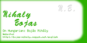 mihaly bojas business card